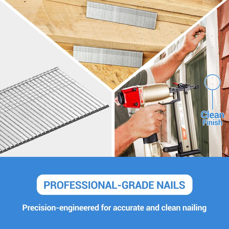 Meite مسامير براد ميتي 18 قياس، 1-3/4 بوصة 18GA، مسامير مجلفنة لبندقية المسامير الهوائية والكهربائية (5,000 قطعة) - Image 4